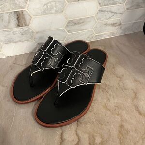 Tory Burch Black Leather Sandals